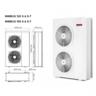 Ariston Nimbus Compact 120 S NET šilumos siurblys 13,78kW 1