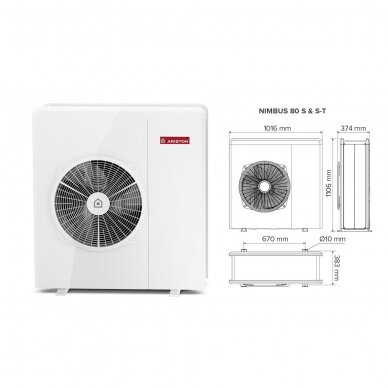 Ariston Nimbus Compact 35 S NET 6.35kW šilumos siurblys 2