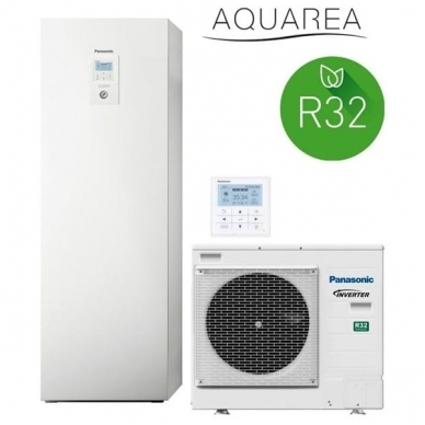 Šilumos siurblys oras/vanduo Panasonic Aquarea WH-ADC0309J3E5 WH-UD05JE5 5 kw su 185 l boileriu 4