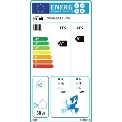 Šilumos siurblys Ferroli Omnia M 6,35kW 1