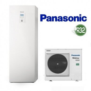 Šilumos siurblys oras/vanduo Panasonic Aquarea WH-ADC0309J3E5 WH-UD05JE5 5 kw su 185 l boileriu