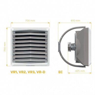 Vandeninis šildytuvas VTS Volcano VR2 EC 8-50 kW 2