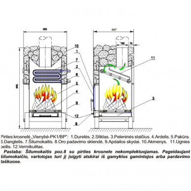 Vienybė PK1-BP malkinė pirties krosnelė 1