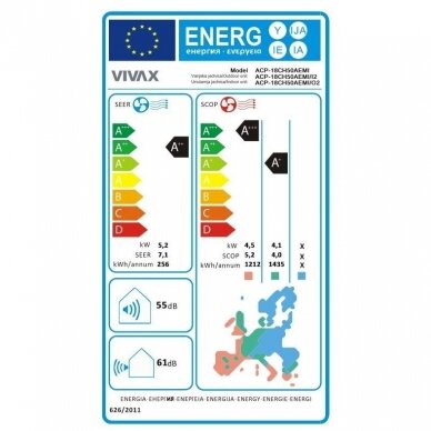 VIVAX M-DESIGN ACP-12CH35AEMIS R32 oro kondicionierius / šilumos siurblys oras-oras 5